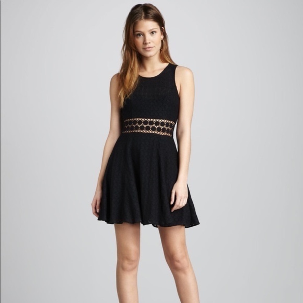 Free People Black Daisy Chain Dress